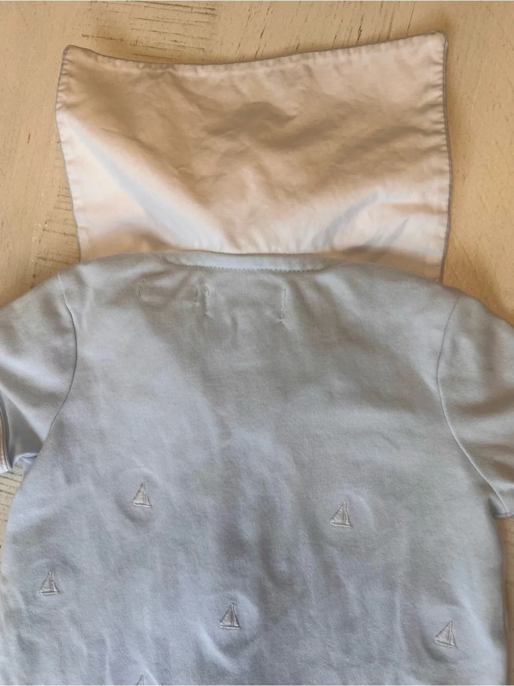 Ralph Lauren Baby Blue Sailboat Romper Shortall 3M Classic Nautical